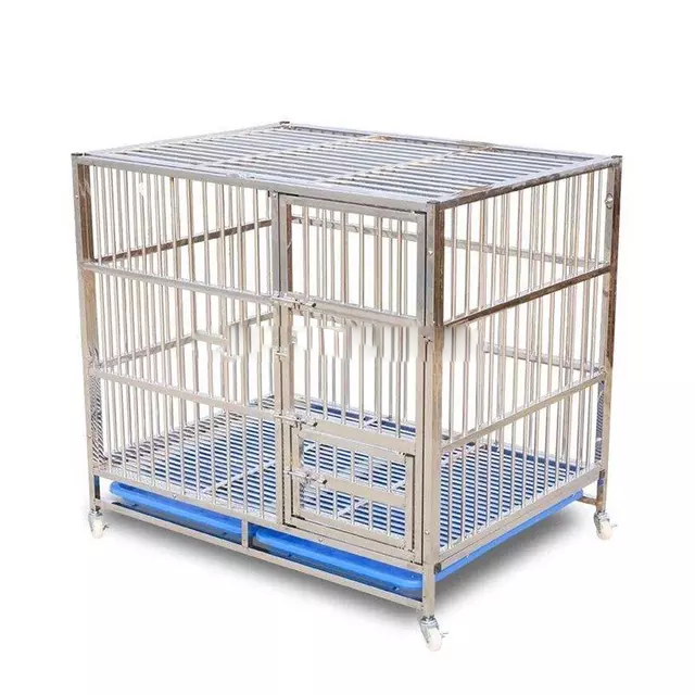 Modular Double-Layer Stainless Steel Dog Cage